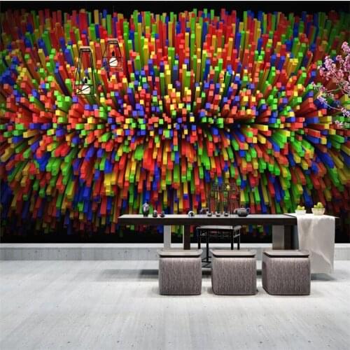 Article 3D grid of large living room bedroom wall painting mural 3D wallpaper TV backdrop stereoscopic 3D wallpaper