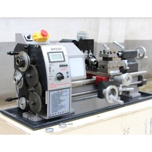 New Model WM210V Metal Lathe Machine Metric and Inch Thread Metal Wood Turning 1100W Brushless Motor