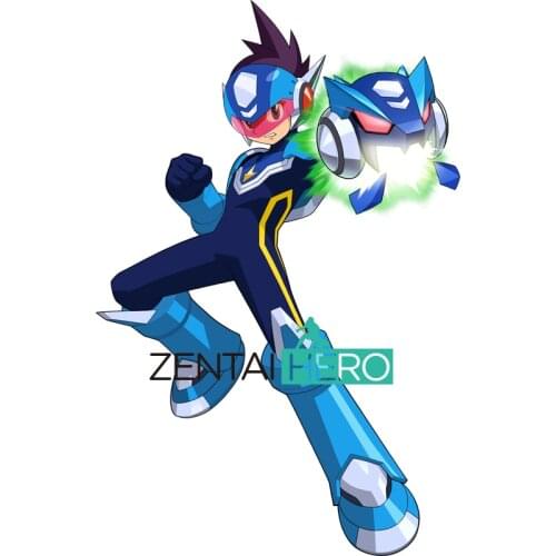 New Arrival Male Hoshikawa Subaru Comic Lycra Spandex Blue Megaman Star Force Cosplay Costume for Halloween No Helmet