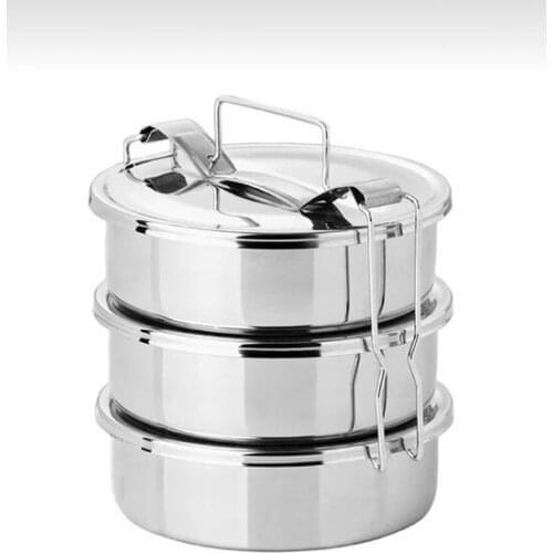 New 2021 3'lü Stainless Steel Lunch box 14x6 Cm. термос стеклянная колба термокружка 스타벅스 thermos термос для чая 1 литр