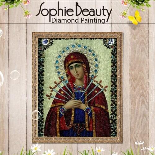 Sophie Beauty Wholesale DIY Diamond Painting Cross Stitch darts virgin Mosaic Paintings Home Rhinestone Set Embroidery Art Kit