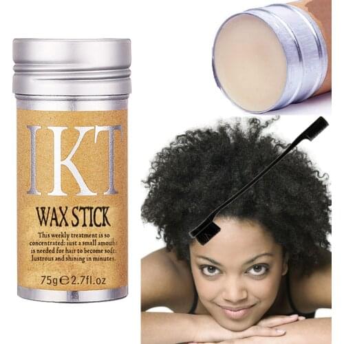 Edge Control Hair Wax Stick for Wigs Finishing Baby Hair Line Styling Cream Not Greasy Hair Oil Pomade Stick Unisex
