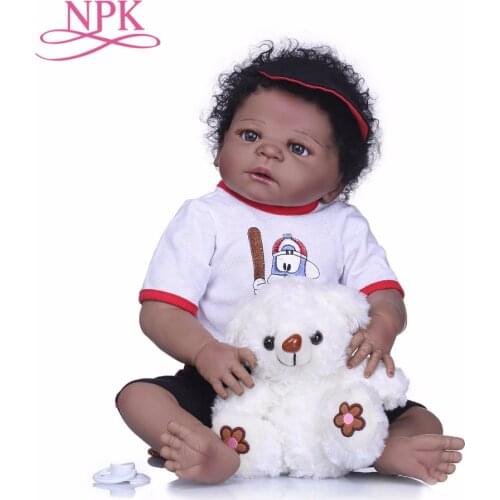 NPK 55cm Full Silicone Body Reborn boy Bebe Doll Toy Like Real 22inch Newborn Princess Babies Doll Bathe Toy Kid Gifts for girls