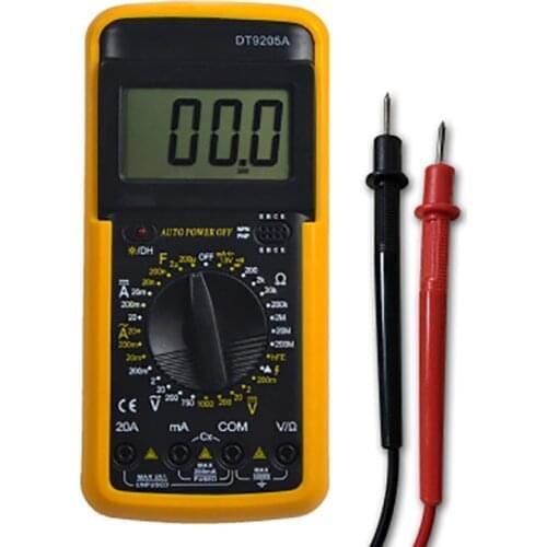 Portable LCD Display Multimeter Electric Handheld AC DC Resistance Capacitance Voltmeter Ammeter Ohm Tester Multifunctional