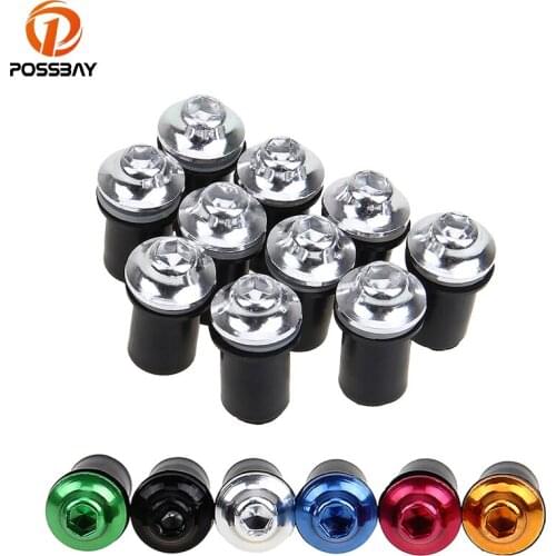 POSSBAY 10Pcs M5 5mm Motorcycle Windshield Bolt Screws Nut Fastener Motorbike Fairing Mounting Kit for Cafe Racer Nuts
