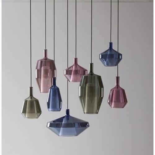 Nordic Handmade Glass Pendant Lights Dining Room Table Bar Bedroom Bedside Design Modern Hanging Lamps Decorative Fixtures