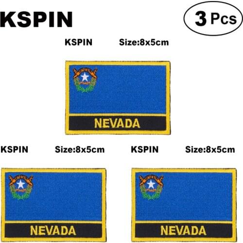 U.S.A Nevada Rectangular Shape Flag patches embroidered flag patches national flag patches for clothing DIY Decoration