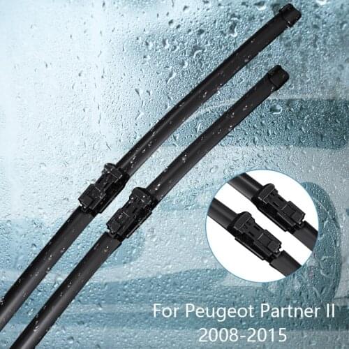 Wipers Blade For Peugeot Partner II 2008 2009 2010 2011 2012 2013 2014 2015 Car Accessories For Auto Rubber Windscreen Wiper