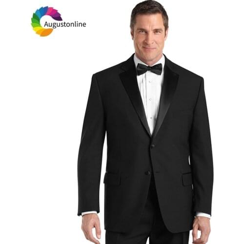 Men Suits For Wedding Black Bridegroom Groom Formal Custom Slim Fit Prom Tailored Tuxedo Best Man Blazer Costume Homme 2 Pieces