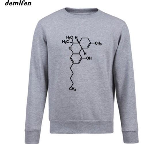 Thc Tetrahy Drocannabinol Molecule Funny Hoodie Spring Autumn Men Fleece pullover Sweatshirt Cool Coat Tops Harajuku Streetwear