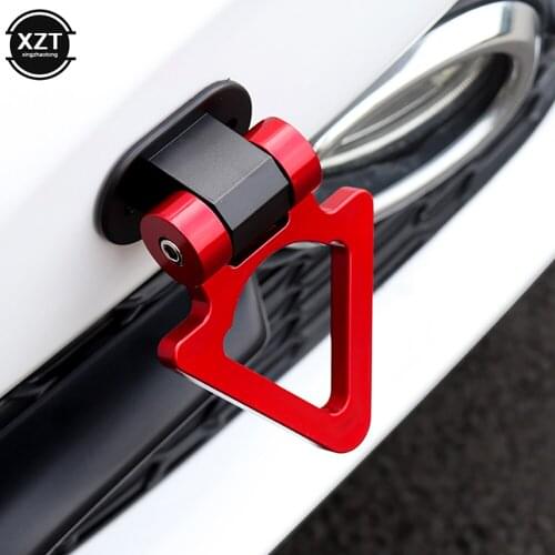 Car Styling Trailer Hooks Sticker Decoration Car Auto Rear Front Trailer Simulation Racing Ring Vehicle Towing Hook ABS