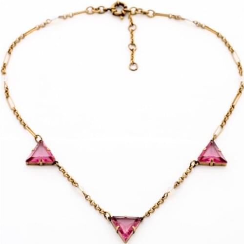 College Style Triangles Violetta Necklace For Stage Show Accessory