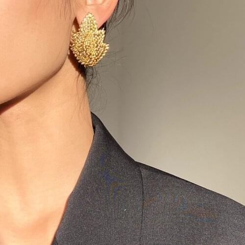 Timeless Wonder Brass Hammered Geo Leaf Statement Drop Earrings Women Jewelry Goth Boho Top Pop Designer Ins Party Bontique 2614