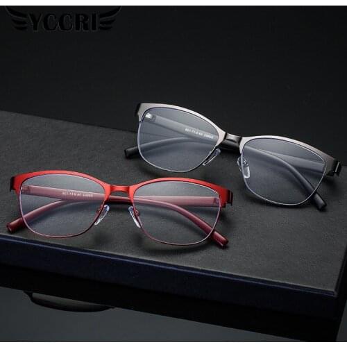 YCCRI New Retro Metal Reading Glasses Women Presbyopic Blue Light Blocking Eyeglasses for Parents Elder Eyewear Spring Hinges