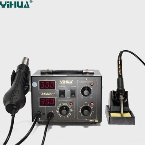 YIHUA 852D++ SMD Digital Air Soldering Station Mobile Phone Hot Gun Soldering For Solder