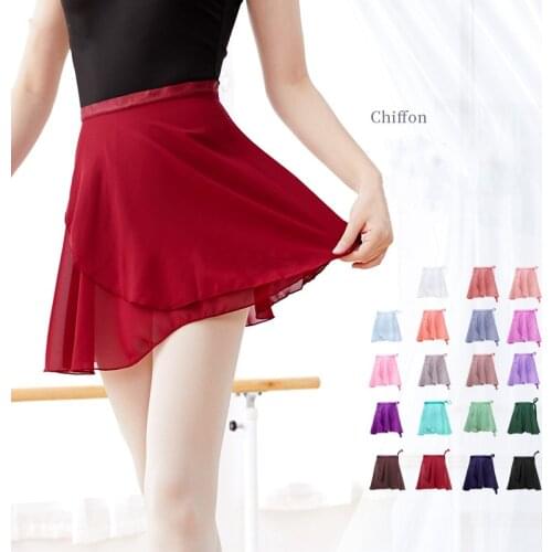 Adult Chiffon Ballet Dance Tutu Skirt Women Girls Gymnastics Wrap Skirt Training Ballet Skirts юбка Ballet Dancing Faldas