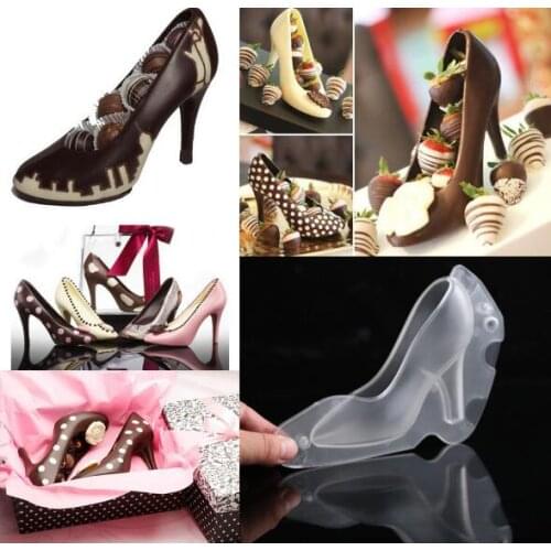 1PC New 3D Chocolate Mold High Heel Shoes Molds Cake Decorating Tools DIY Home Baking Pastry Tools Lady Shoe Moulds LB 387