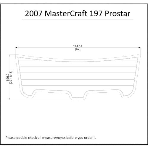 2007 MasterCraft 197 Prostar Boat Swim Platform Pads 1/4" 6mm EVA Teak Decking