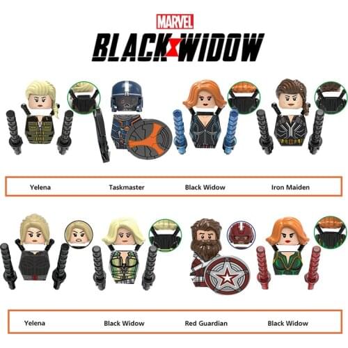 2021 New Marvel Hero Avengers Figures Black Widow Taskmaster Red Guardian Yelena Building Blocks Figures Children Toys Kid Gift
