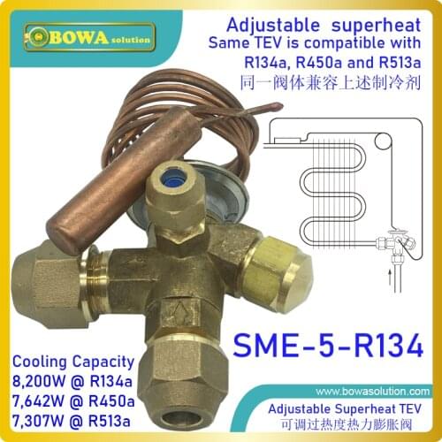 8.2kw R134a low costs interchangeable TEV matches 2.5HP air source heat pump water heater or heat pump dehumidifiers