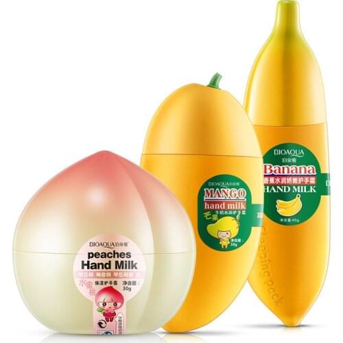 BIOAQUA Peaches/Banana/Mango Hand Moisturizing Hand Cream Moisture Nourishing Anti Chapping Oil Control Hand Care