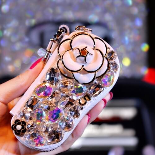 Bling Flower Car Key Case Storage Bag Beautiful Girl For Volkswagen Mercedes-Benz BMW Audi Buick Honda NissanToyota Nice