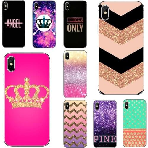 For Samsung Galaxy J5 J6 J7 J8 J1 J2 J3 J4 Plus 2018 Prime 2015 2016 2017 glitter-queen-king-pink Soft TPU Phone Case