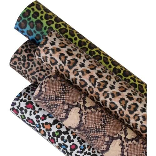 HSDLeather 20x34cm hsd- Genuine Leopard series Synthetic Leather DIY Decorative