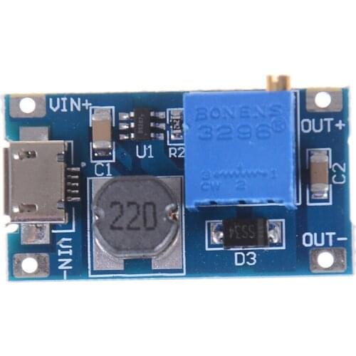 HUXUAN MT3608 DC-DC Step Up Converter Booster Power Supply Module Boost Step-up Board MAX Output 28V 2A