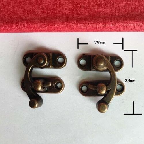 Box Suitcase Toggle Latch Buckles Bronze Tone,Antique Style Metal Lock,Zinc Alloy Wooden Box Lock,29*33mm,1Pair(Left And Right)