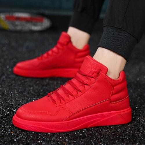 Wild red casual board shoes Korean tide shoes mens shoes 2019 new winter fashion high-top platform sneakers