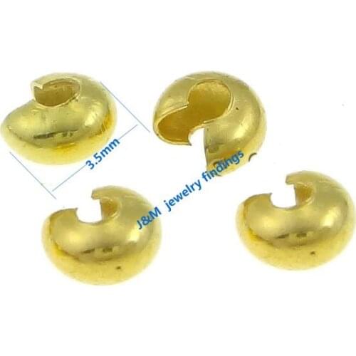 Brass crimp beads covers silver plated 50000pcs jewelry findings nickle free mang color can be plated