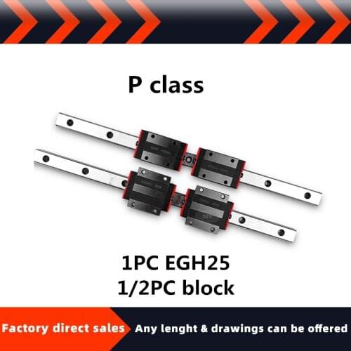 Linear Guide with Block Carriage CNC 3D Print Part 1PC EGH25 L 1200-2550mm and Linear Rail Slide 1/2PCS EGH25CA/HSA/EGW25CC