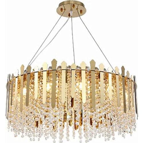 Manggic New modern crystal chandelier living room crystal lamp nordic gold simple restaurant creative luxury led chandelier