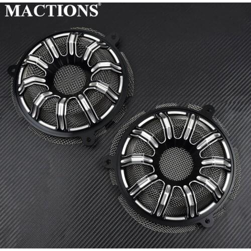 Motorcycle CNC Front Speaker Grill Masks Cover Aluminum For Harley Touring Electra Glide Street Glide Tri Glide 2014-2019