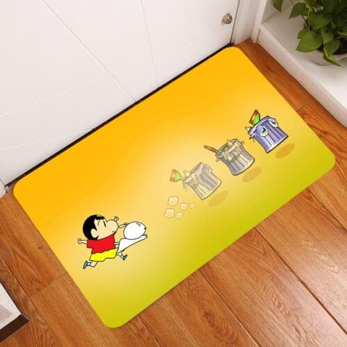 Cartoon Crayon Shinchan Print Home Doormat Insole Kitchen Carpet Indoor Welcome Bathroom Anti-slip Floor Mats 80cm