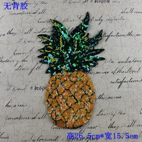 New clothes accessories DIY cloth paste sequins pineapple patch paste coat T-shirt denim cartoon fruit decoration AC649