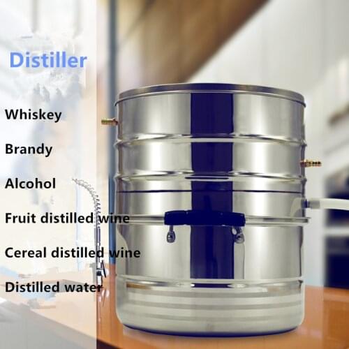 New Home 10L 2 Gallon Moonshine Still Whiskey Brandy Bolier Essential Oils Water Distiller Stainless Steel Brewing Kit