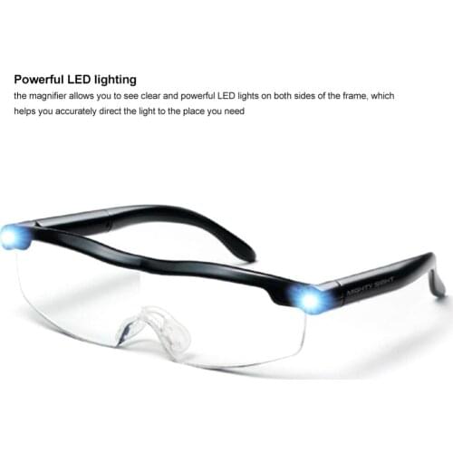 Headband Eyeglasses Magnifying Glasses LED Light Repair Presbyopia Jeweler Watchmaker Luminous Night Vision Glasses