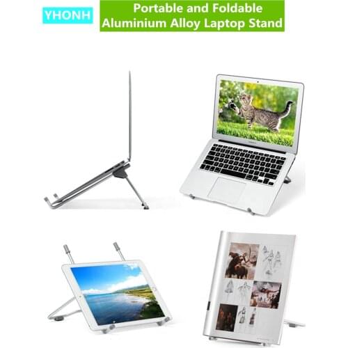 Easy Use Mount Foldable Cooling Support Aluminum Alloy Laptop Stand Portable Adjustable Notebook Holder Desktop For ipad Mac