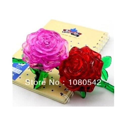 Rose 3D Puzzle DIY Crystal funny hot toys puzzles for girls