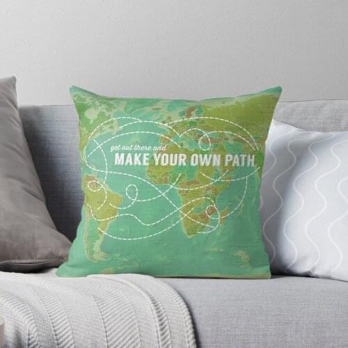 Make Your Own Path Throw Pillow Cushion Cover Polyester throw pillows case on sofa home living room car seat decor 45x45cm