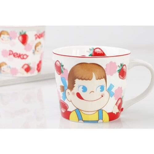 Japanese Milky Mug Milk Girl Ceramic Mug Milk Cup Strawberry Girl Ceramic Mug Juice Cup Water Cup Coffee Cup Gift