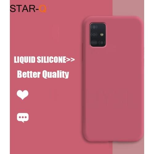 Liquid silicone phone case for samsung galaxy a51 a71 s20 plus m30s a31 a50 a70 a7 2018 s10 s9 s8 s7 a21s a41 m31 original cover