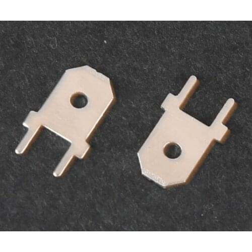 4.8mm 6.3mm Cold-pressed Termina Insert PCB Circuit board soldering terminal 2 pins