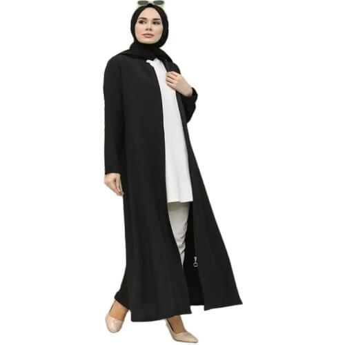 Abaya For Muslim Women Dress Kaftan Robe Trench Coats Femme Musulman Ensembles Abayas Hijab Caftan Dubai Turkey Islamic ClotF943