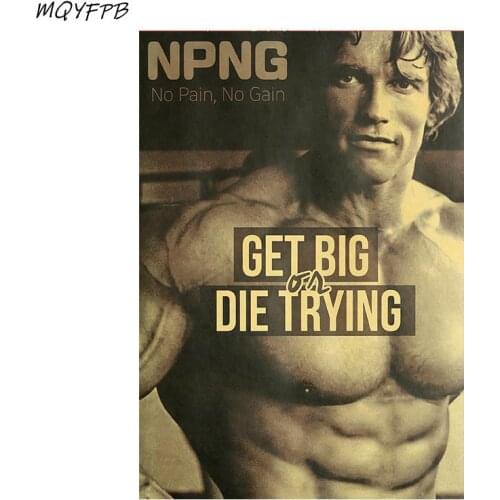 Arnold Schwarzenegger Kraft Paper Poster Room Bedroom Wall Decoration Painting Core 50.5x35cm