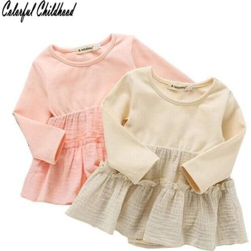 Newborn Baby Girl Bodysuit Dress Long Sleeve Spring Autumn Ruffled Laces Sweet Twins onesies For Baby Cotton Clothes body 0-24m