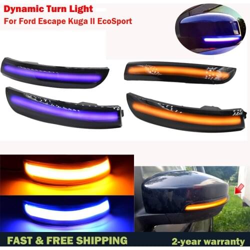For Ford Escape Kuga II EcoSport 2013 - 2019 Dynamic Turn Signal Light LED Side Mirror Sequential Indicator