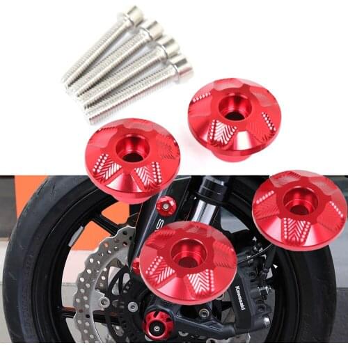 For Kawasaki Honda Yamaha Universal Motorcycle hole cover Front mudguard decorative cover Cover plug bolt protector